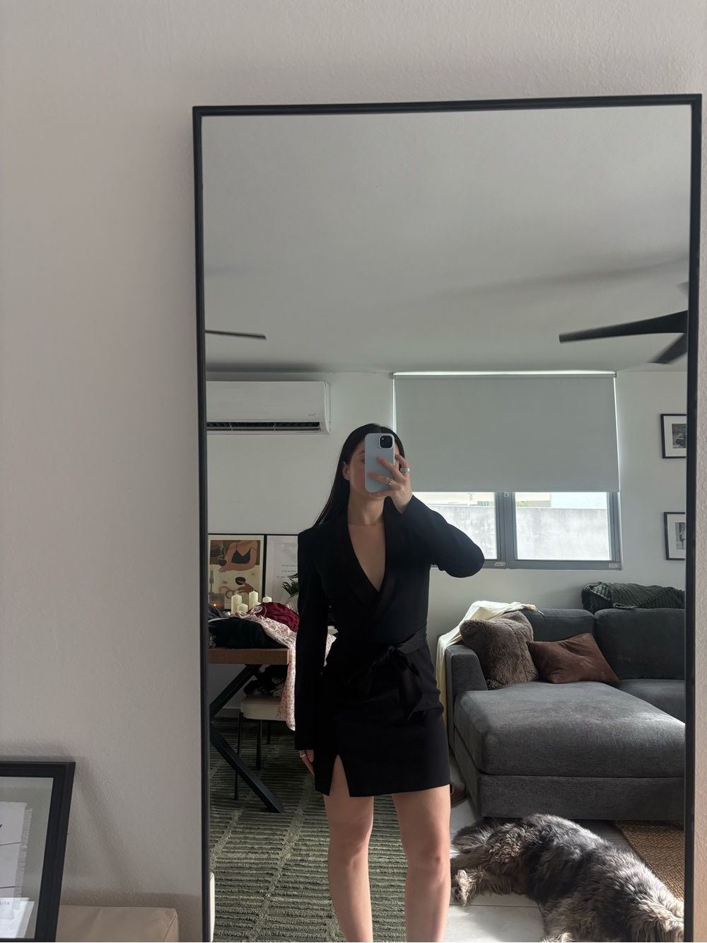 Alice + Olivia Black Blazer Dress